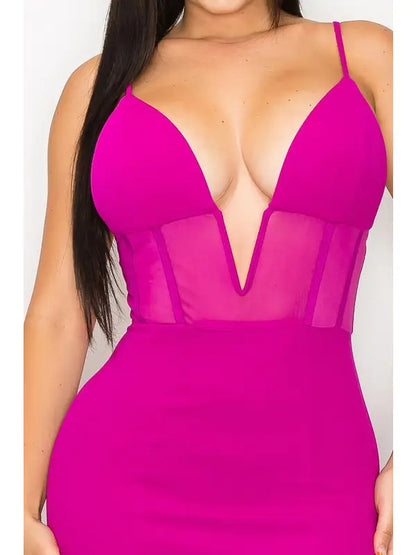 Techno crepe V-neck corset dress featuring a fitted bodycon silhouette with a dramatic mermaid skirt. This elegant formal evening gown for women includes a zipper back for a secure fit and sleek finish. Perfect for parties, special events, or upscale occasions, the dress combines modern fabric technology with classic style, offering sophistication and comfort in one stunning outfit.