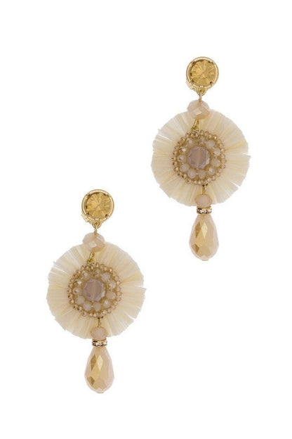 Statement Crystal Drop Earrings featuring handmade beaded design with sparkling crystal dangles, perfect for women who love elegant and unique jewelry. These artisanal earrings combine shimmer and craftsmanship to create a bold accessory ideal for weddings, parties, or everyday glam. Lightweight and eye-catching, they make a thoughtful gift for women or bridesmaids, adding a touch of sophistication and charm to any outfit with their radiant, handcrafted beauty.