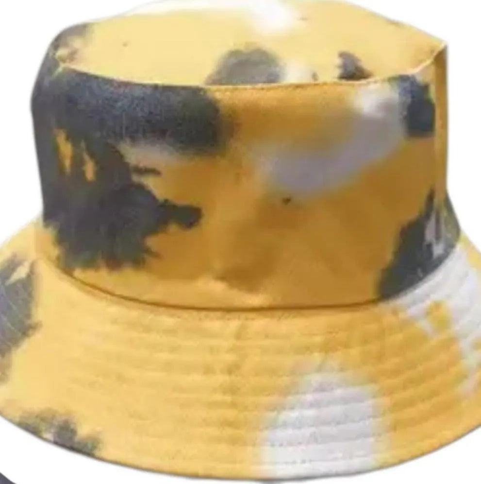 Yellow Gray Tie Dye Bucket Hat for men and women featuring a vibrant, trendy pattern perfect for summer adventures. This unisex fisherman-style sun hat offers lightweight, breathable comfort ideal for travel, beach days, and streetwear fashion. Made from durable materials, it provides excellent sun protection while adding a stylish, casual touch to any outfit. Versatile and fashionable, this hat is a must-have accessory for outdoor activities and everyday wear.